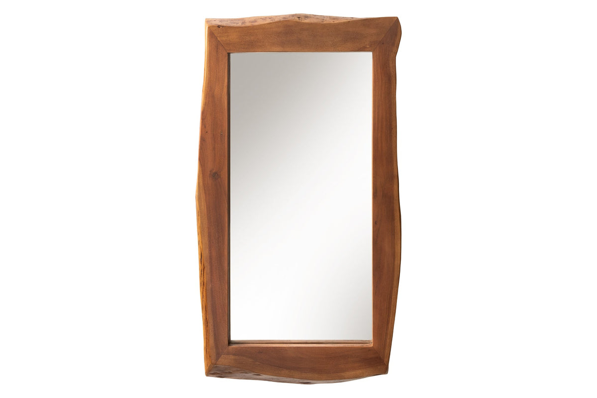 Massiver Spiegel MAMMUT 160cm braun Akazienholz Baumkante Wandspiegel