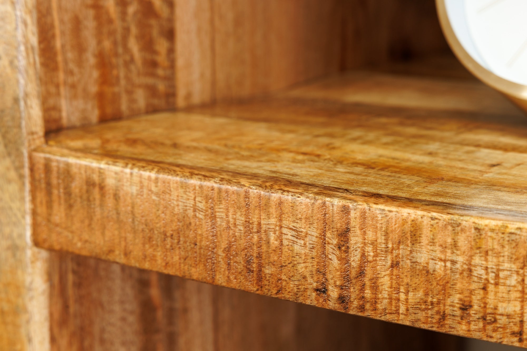 Massives Regal IRON CRAFT 160cm natur Mangoholz Bücherregal sechzehn Fächer