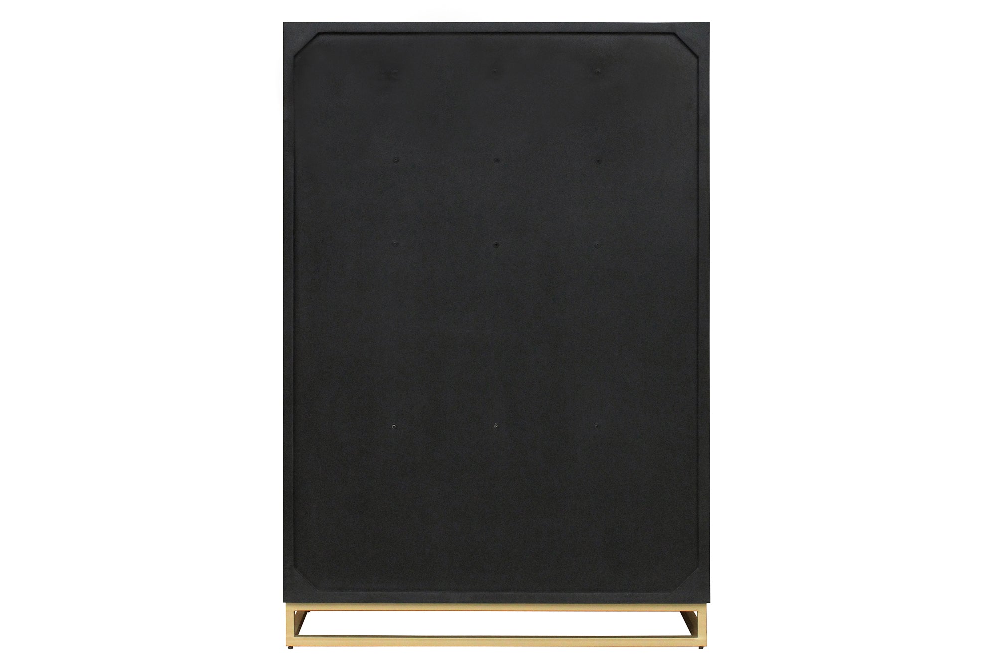 Meuble bar artisanal GOLDEN SUNSET 140cm noir doré bois de manguier massif