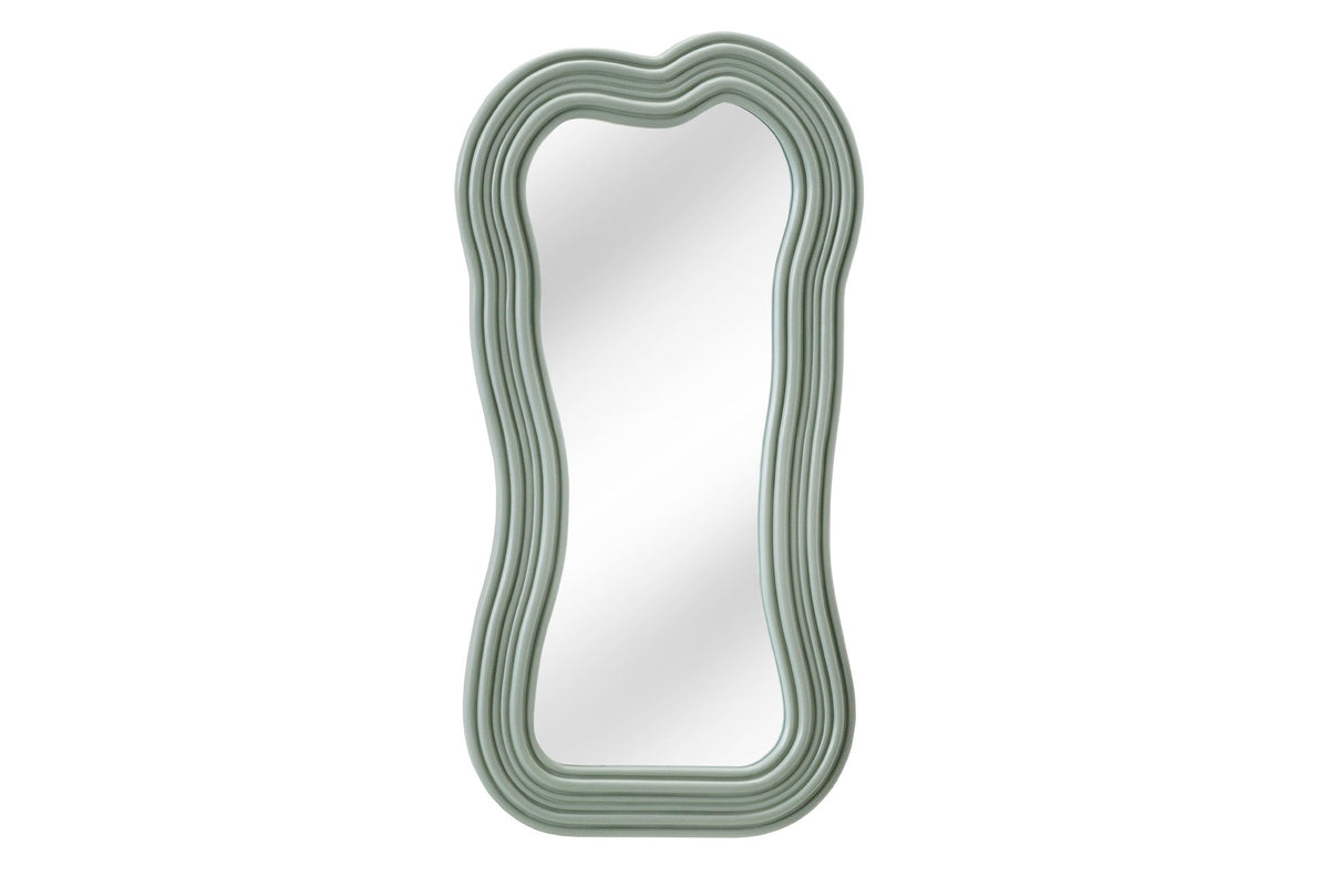 Miroir mural design ALICE II 100cm vert sauge pastel