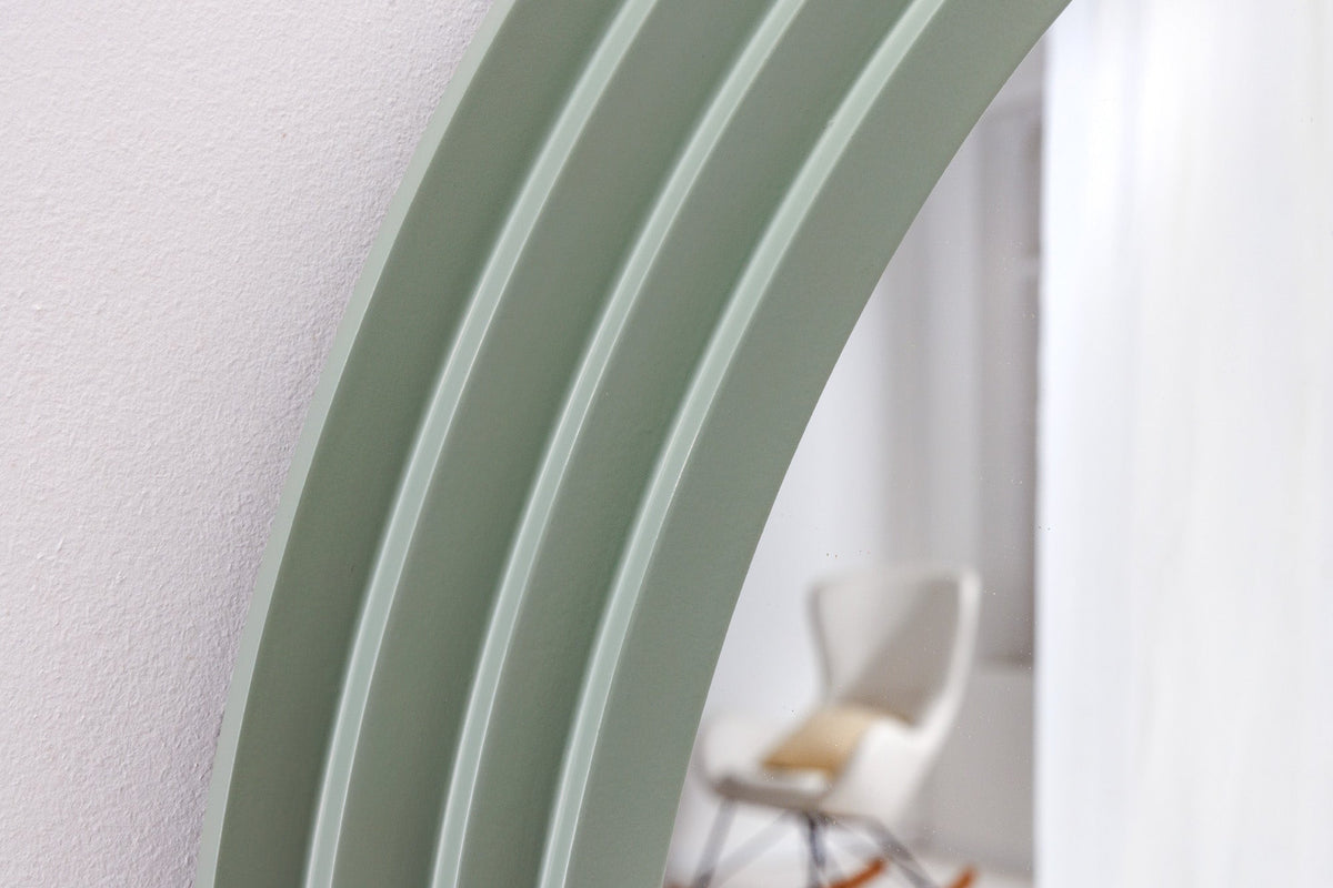 Miroir mural design ART DECO 160cm vert sauge