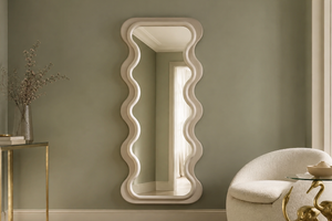Miroir mural design CURVY 160cm grège