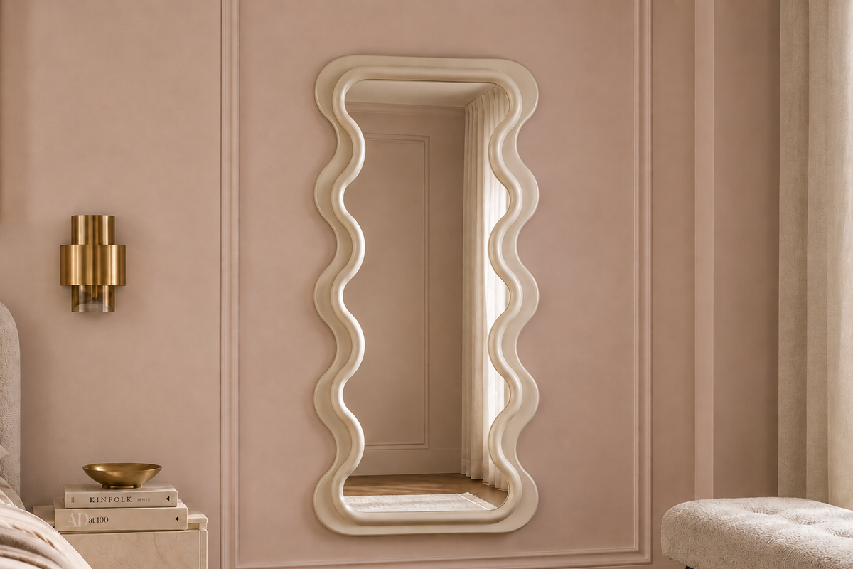 Miroir mural design CURVY 160cm grège