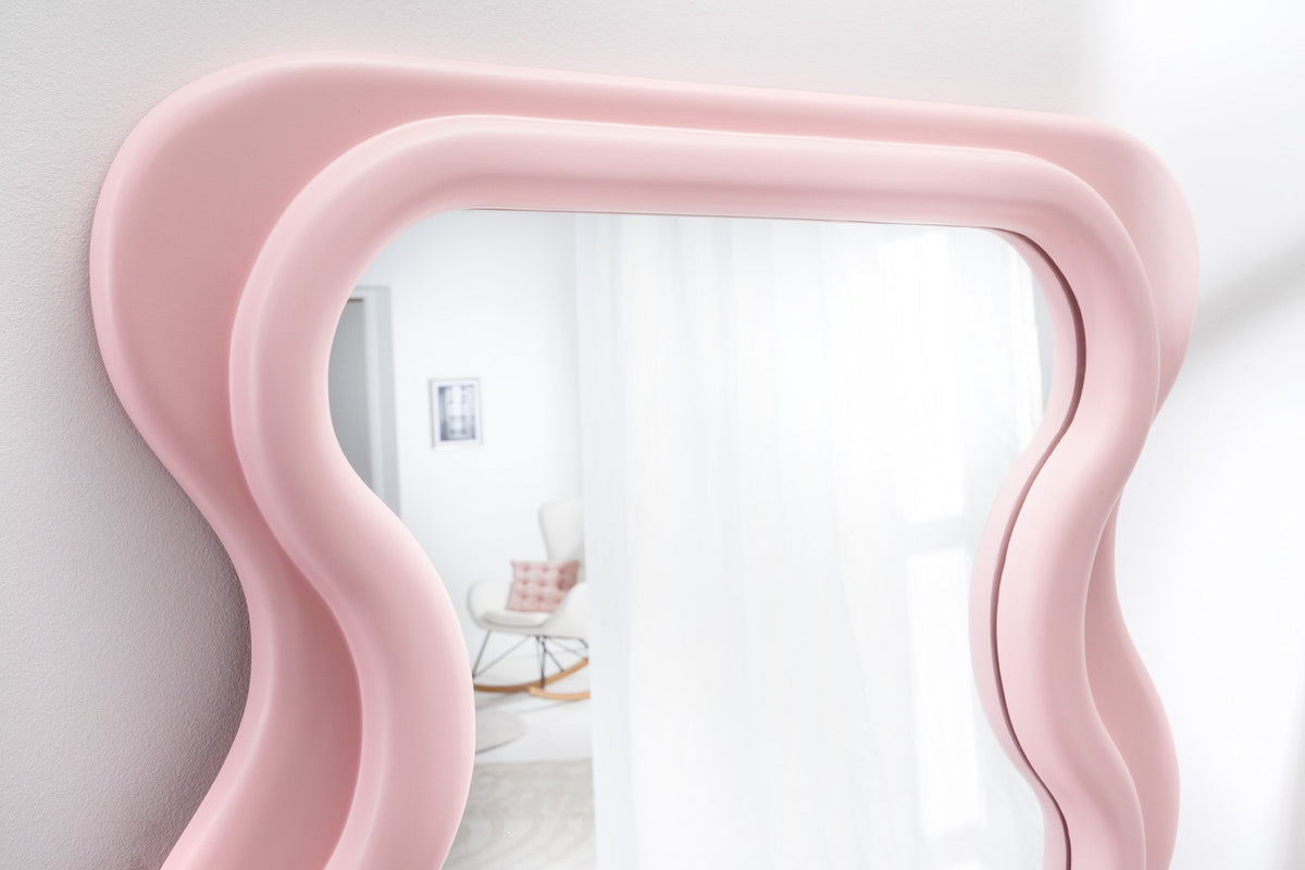 Miroir mural design CURVY 160cm rose