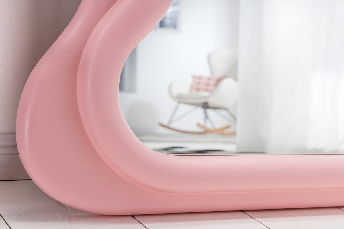 Miroir mural design CURVY 160cm rose