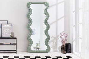 Miroir mural design CURVY 160cm vert sauge