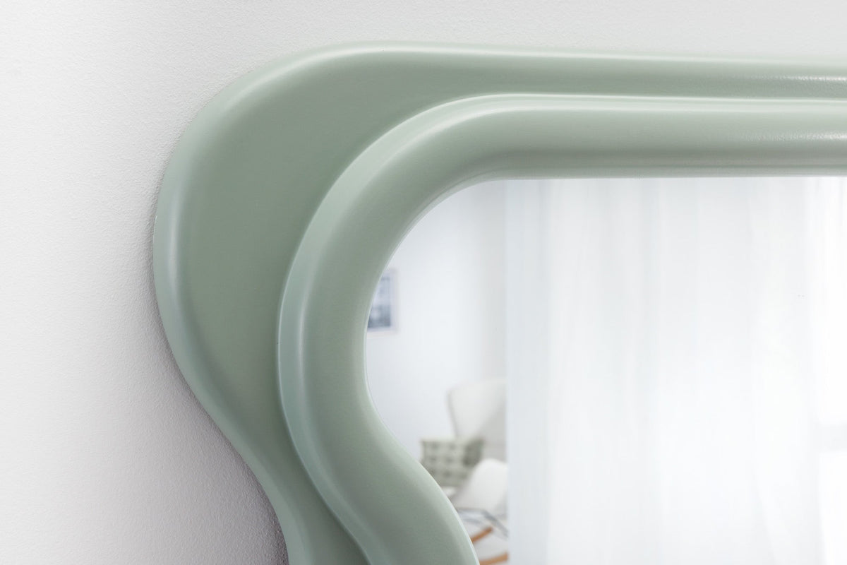 Miroir mural design CURVY 160cm vert sauge