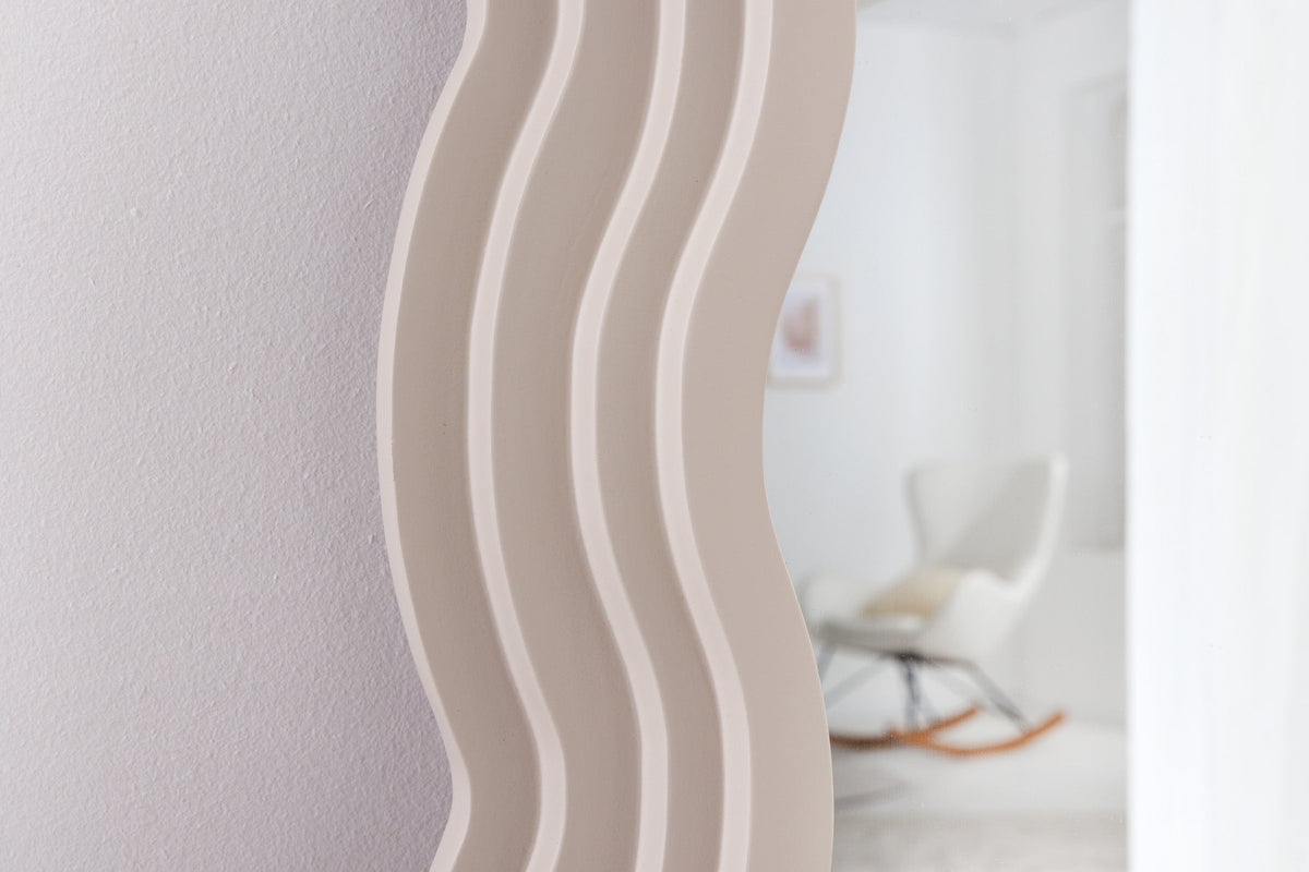 Miroir mural design WAVE 160cm grège