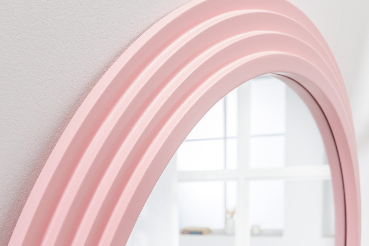 Miroir mural design WAVE 160cm rose