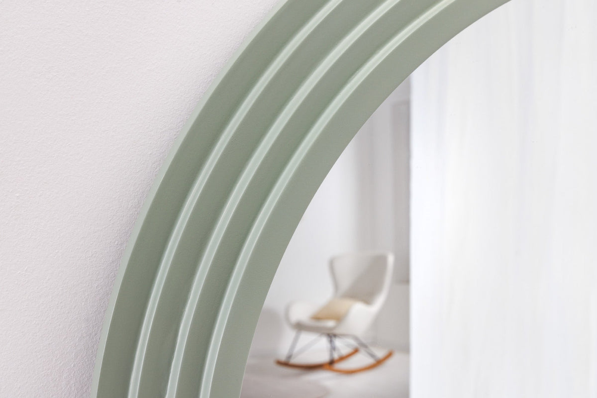 Miroir mural design WAVE 160cm vert sauge
