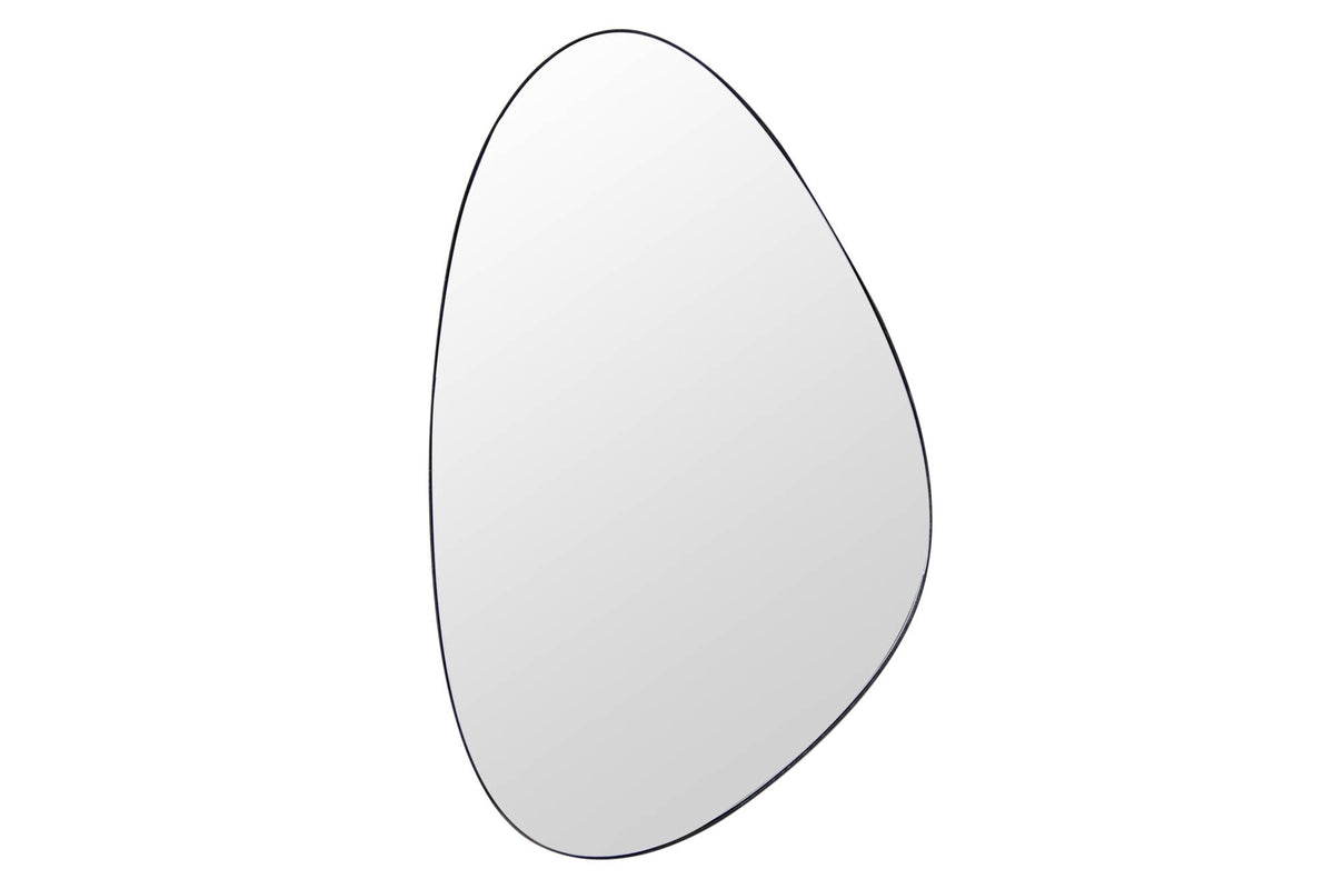 Miroir mural moderne NOEMI 90cm noir design asymétrique