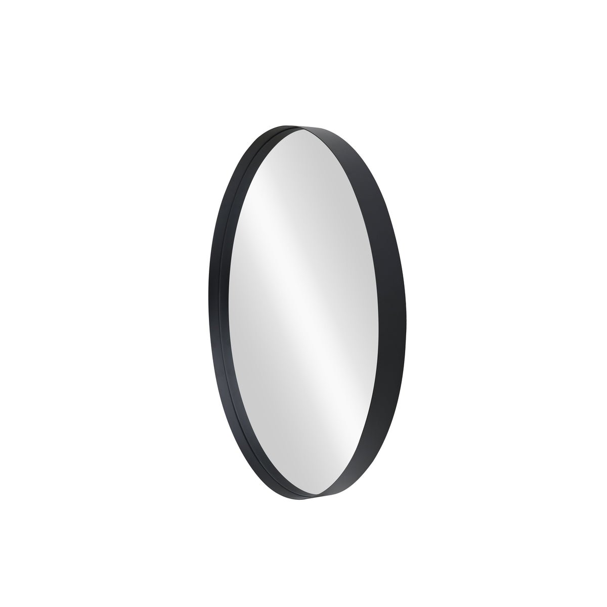 Miroir mural rond PORTRAIT 60cm noir avec cadre en métal