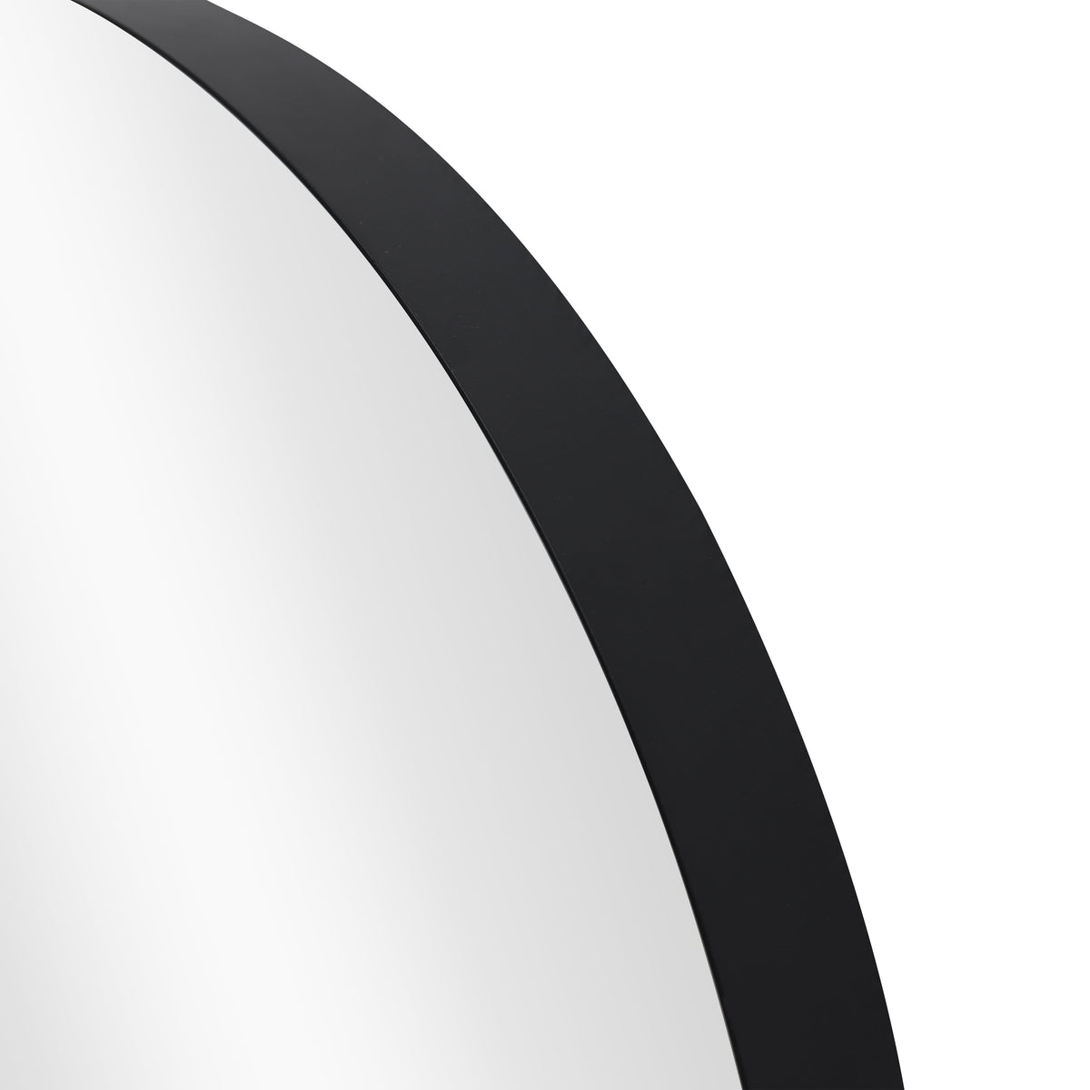 Miroir mural rond PORTRAIT 60cm noir avec cadre en métal