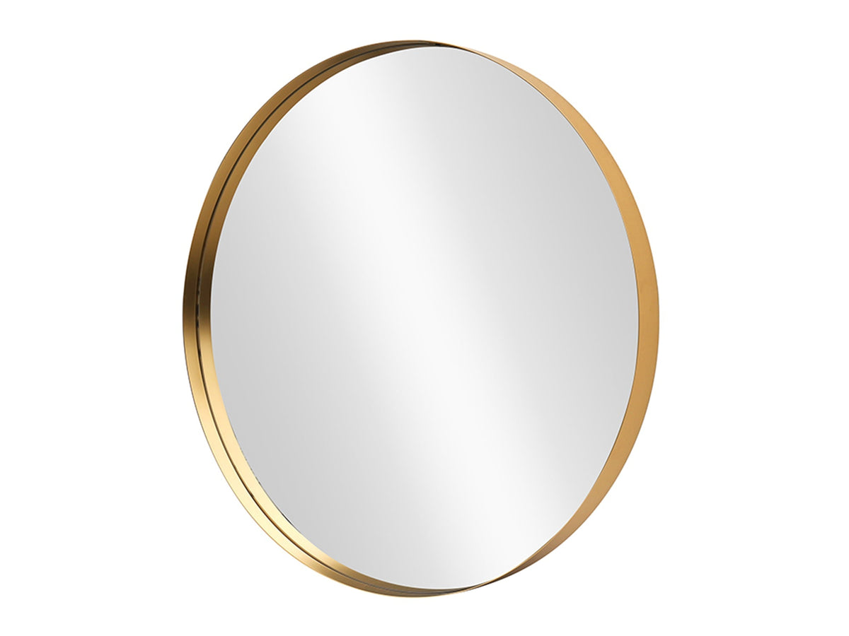Miroir mural rond PORTRAIT 60cm or avec cadre métallique
