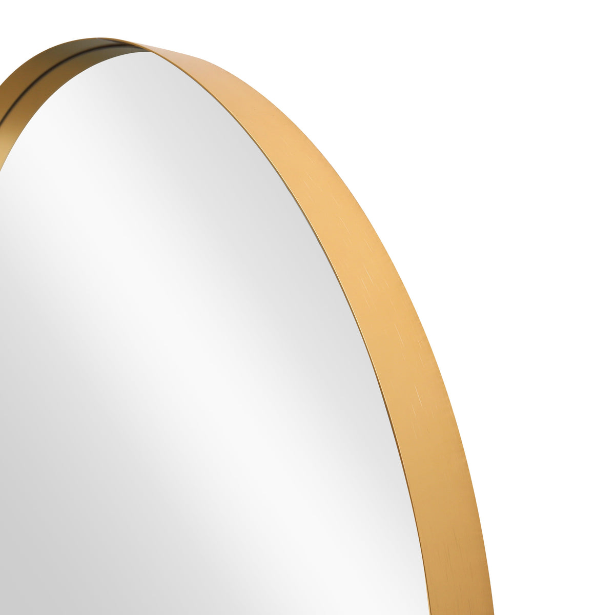 Miroir mural rond PORTRAIT 75cm doré avec cadre en métal