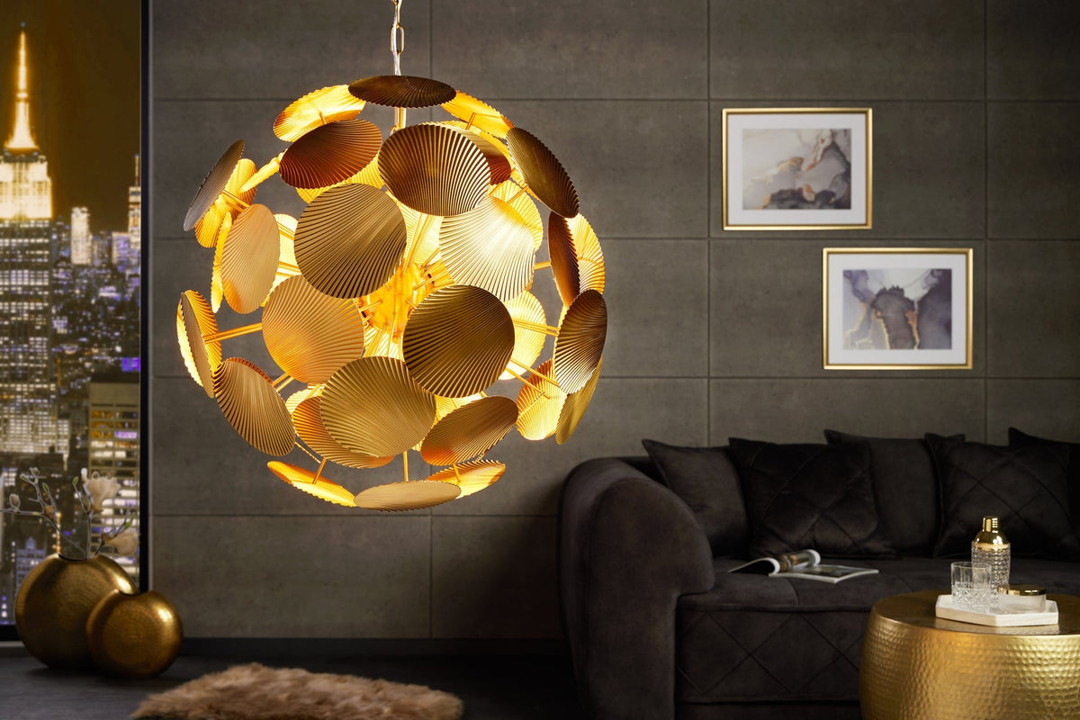 Moderne Design Hängeleuchte INFINITY HOME 65cm gold Pendelleuchte