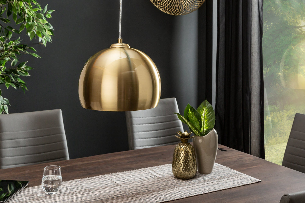 Moderne Hängeleuchte GOLDEN BALL 30cm gold Hängelampe höhenverstellbar
