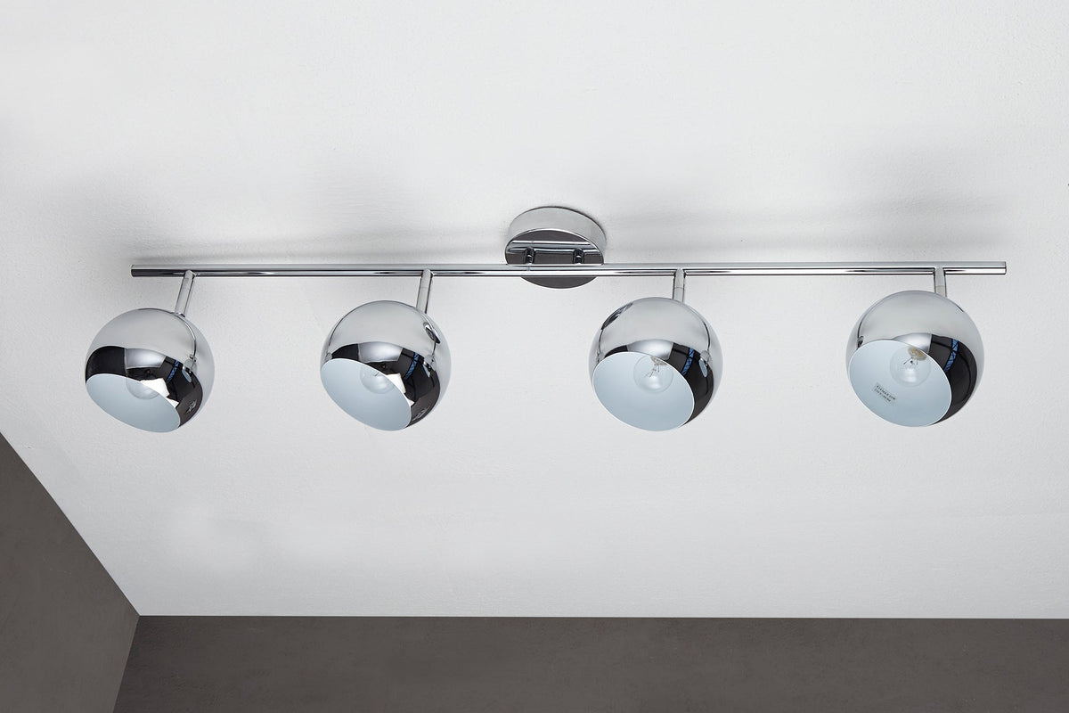 Moderne plafonnière BUBBLE 105cm argent chrome suspension