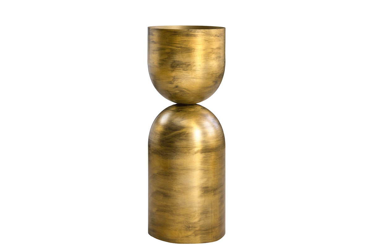Moderne Vase SANDGLASS L 55cm messing Eisen handmade beidseitig nutzbar