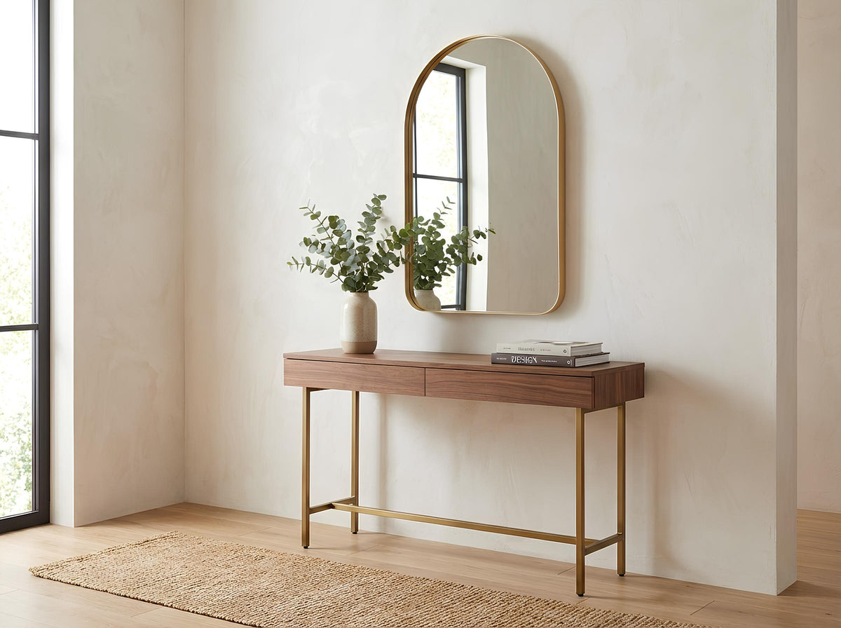 Moderner Wandspiegel ARCA 90cm gold Aluminium
