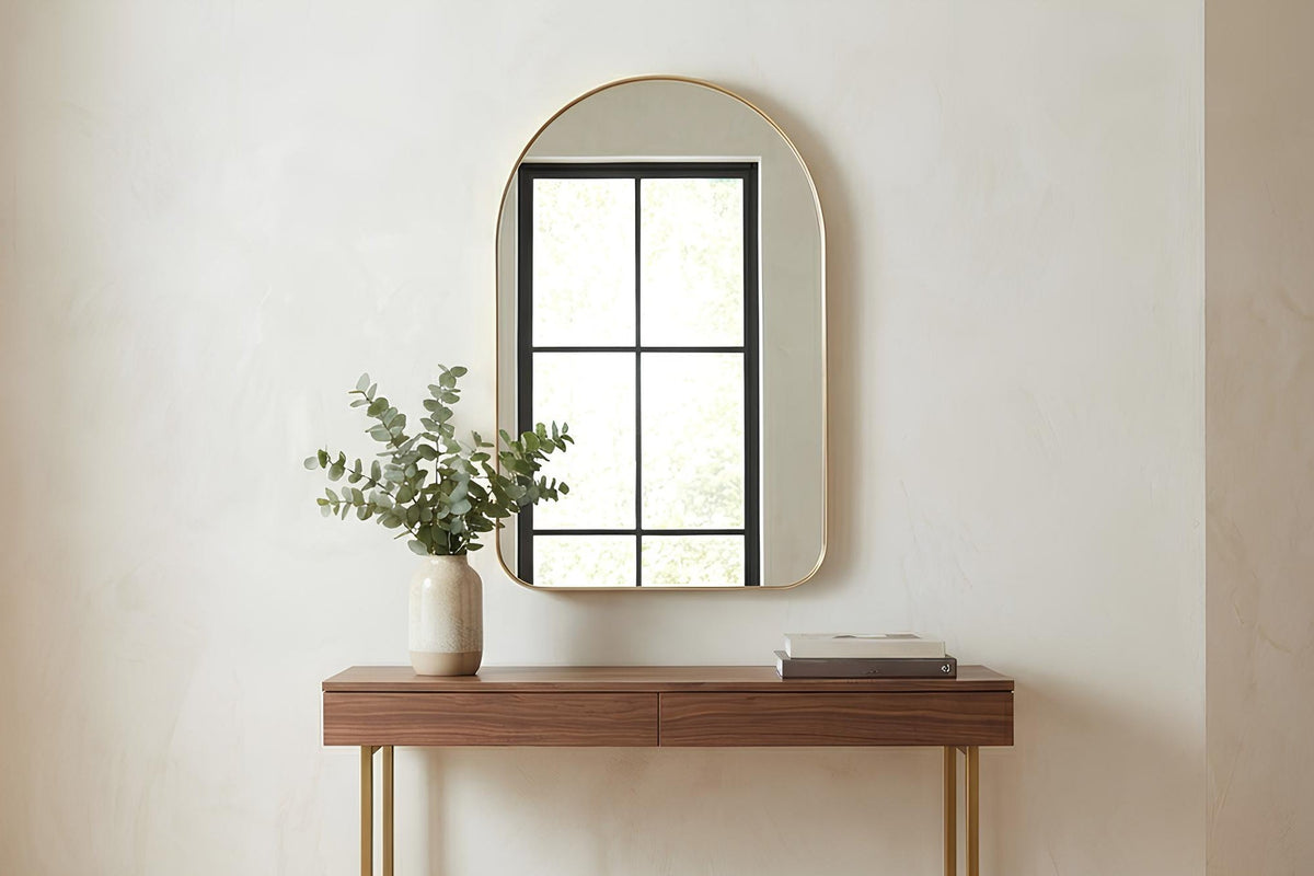 Moderner Wandspiegel ARCA 90cm gold Aluminium