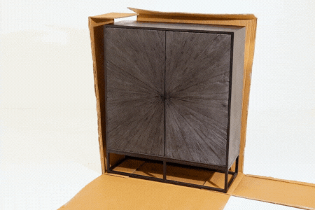Buffet TV en bois massif GRAND ACACIA 180cm acacia marron avec éclairage LED bord d’arbre