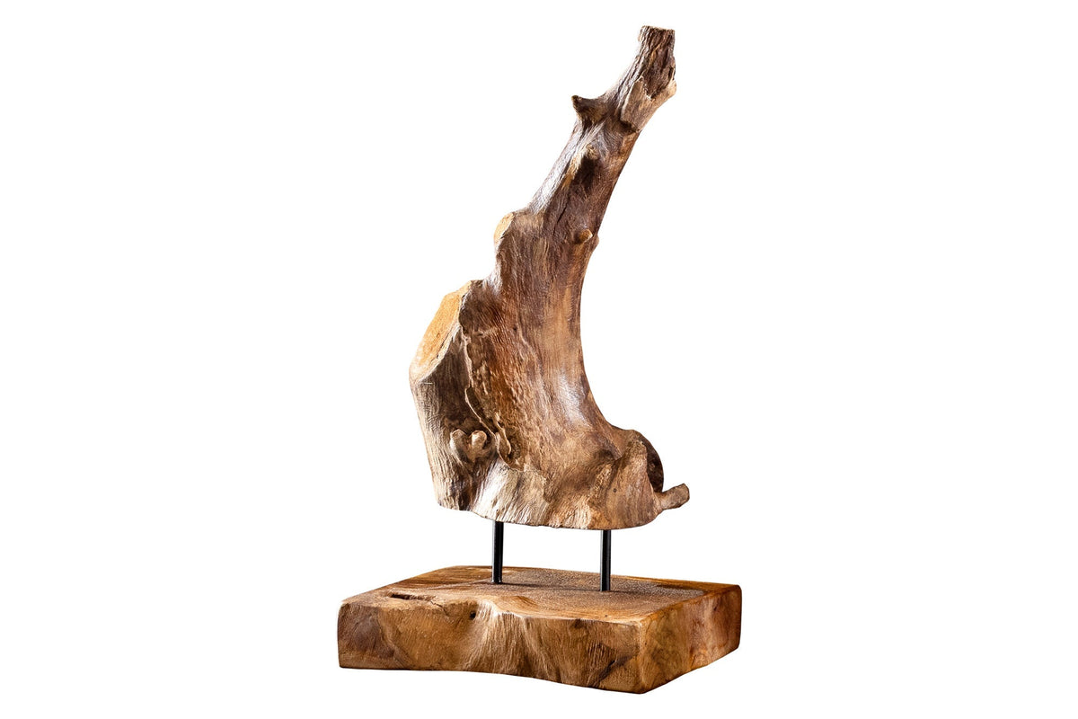Ornement teck massif FLAME 30-40cm décoration bois flotté