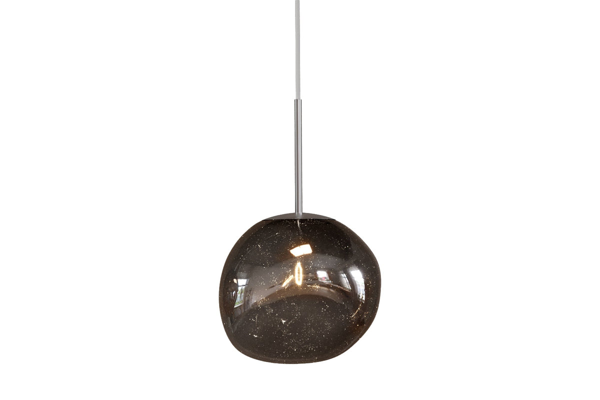 Pendant lamp LIQUID DIAMOND 20cm glass smoked look