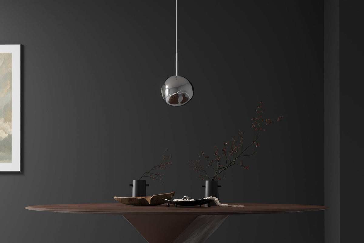 Pendant lamp LIQUID DIAMOND 20cm glass smoked look