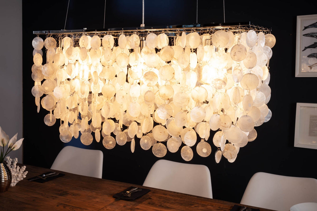 Pendant lamp SHELL REFLECTIONS 80cm nacre