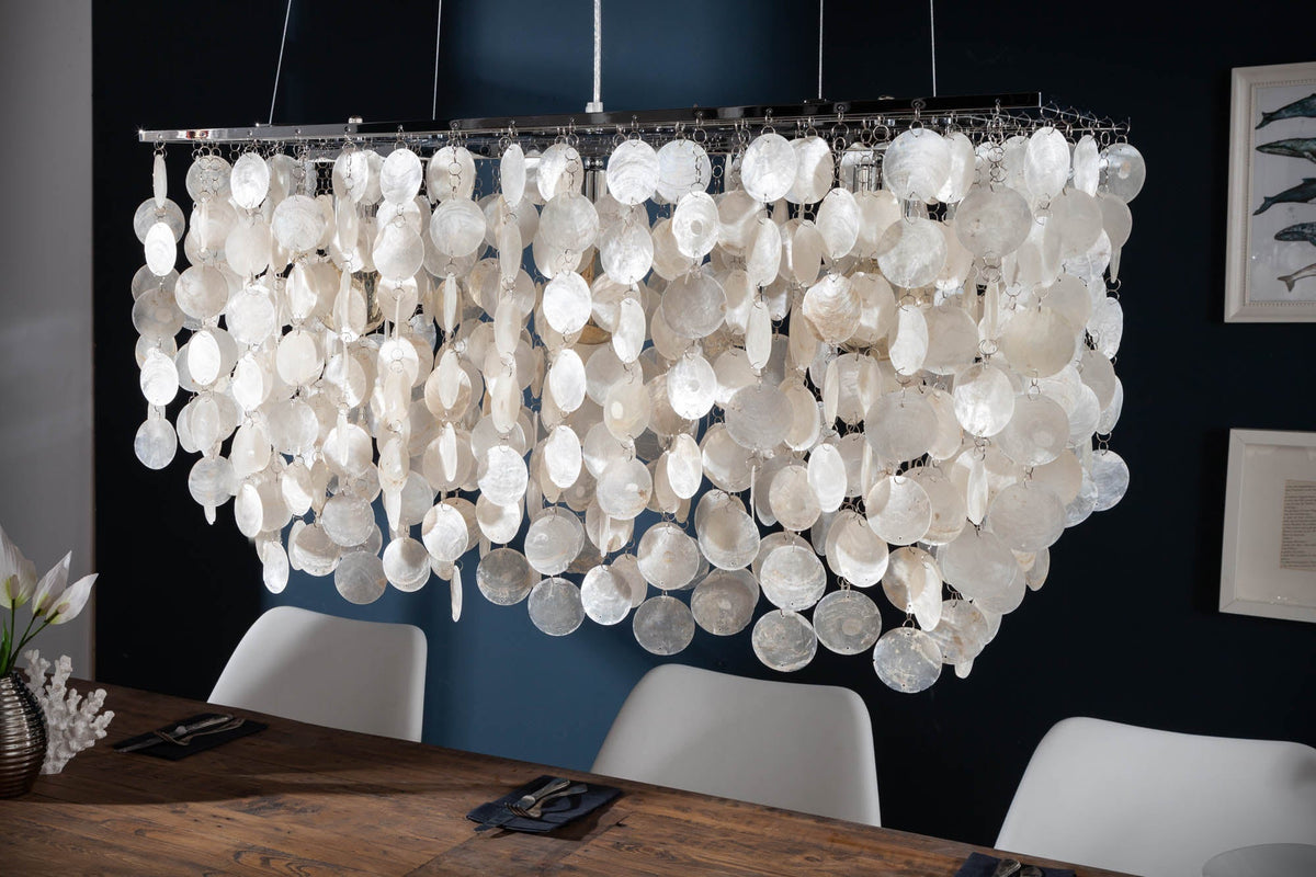 Pendant lamp SHELL REFLECTIONS 80cm nacre