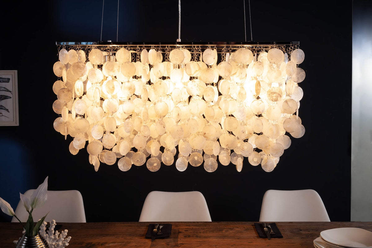 Pendant lamp SHELL REFLECTIONS 80cm nacre