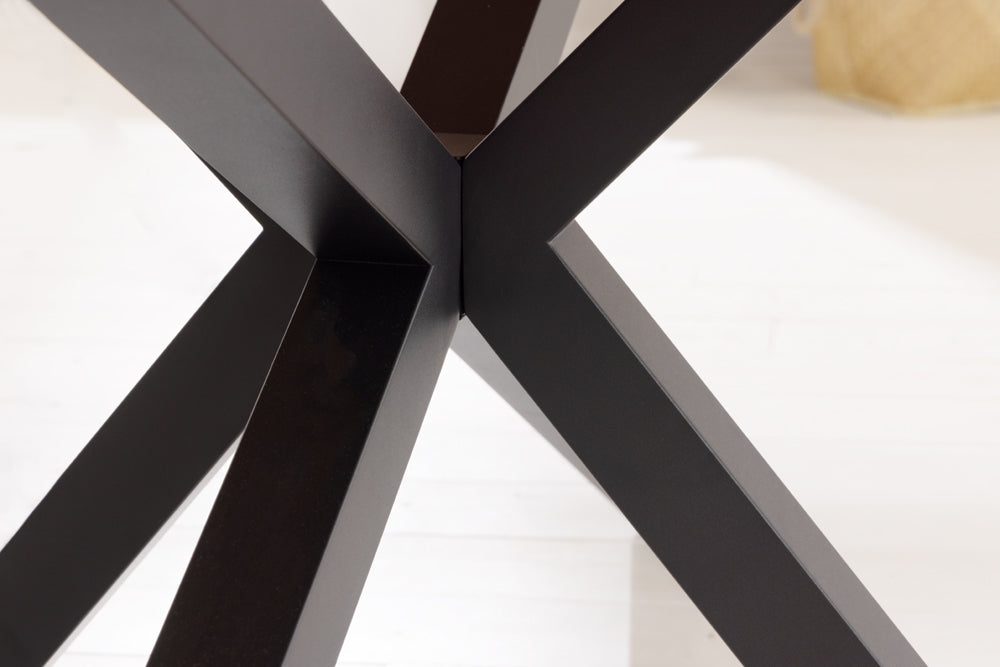 Table basse moderne GALAXIE 100cm Aurora Oro noir or sable céramique
