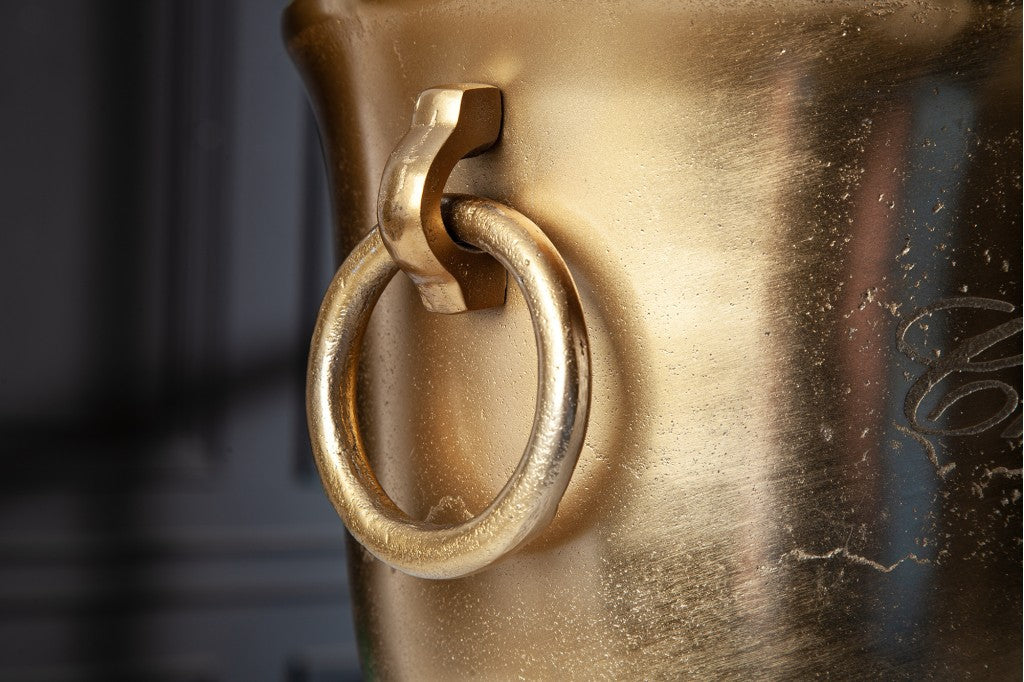 Refroidisseur de champagne élégant CHAMPAGNE Refroidisseur de bouteille doré 40 cm