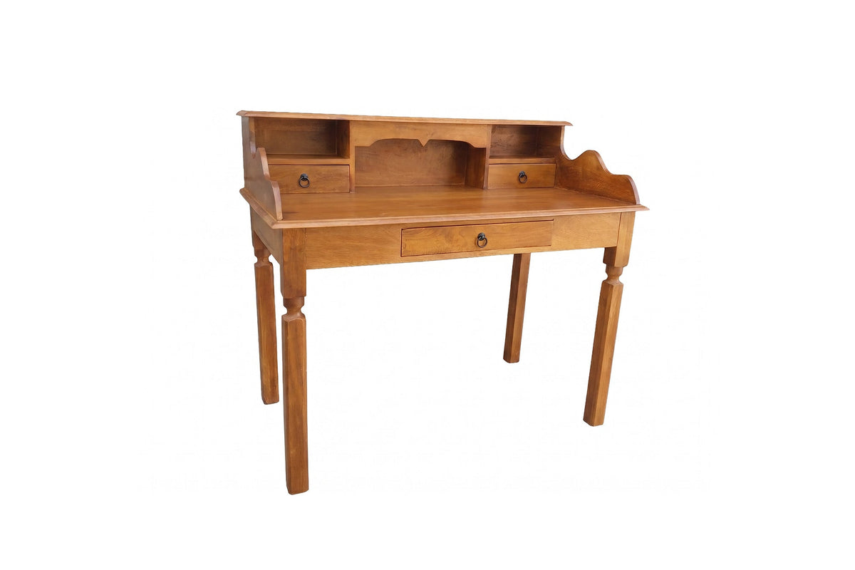 Secrétaire design HEMINGWAY L 115cm bureau en manguier marron finition miel