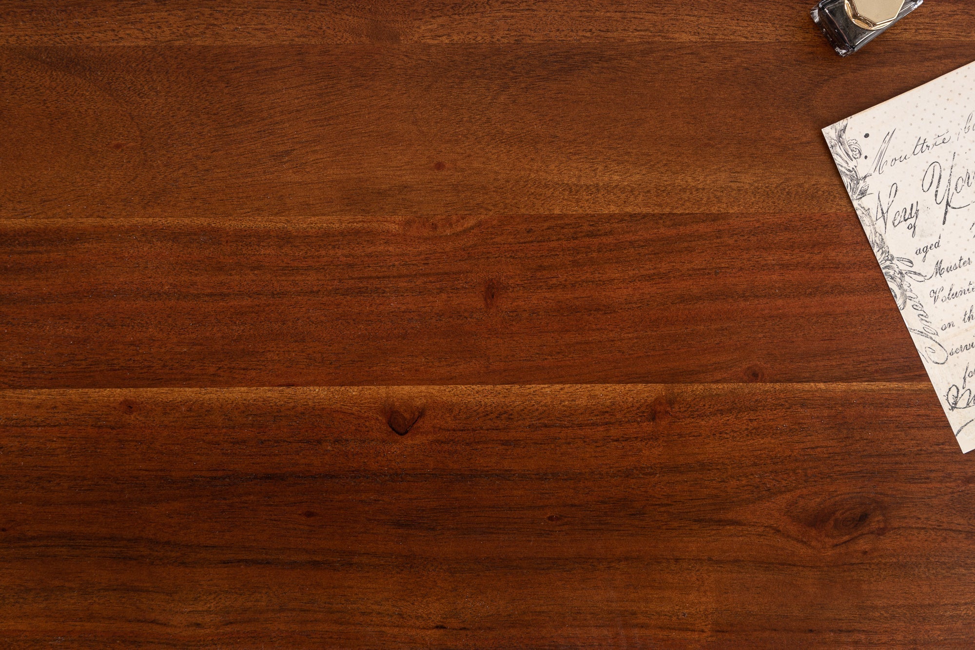 Secrétaire massif MONSOON 100cm bureau en acacia finition frappante