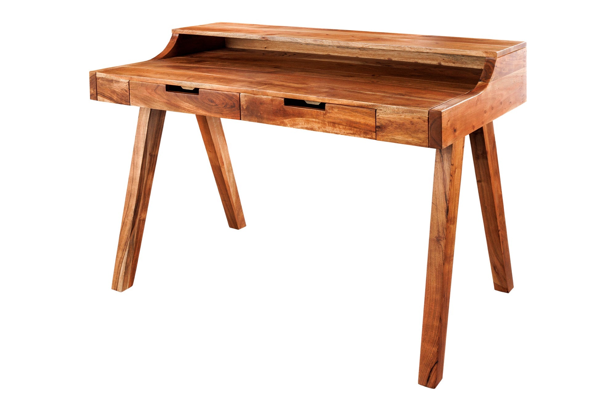 Secrétaire massif MONSOON 100cm bureau en bois d’acacia naturel