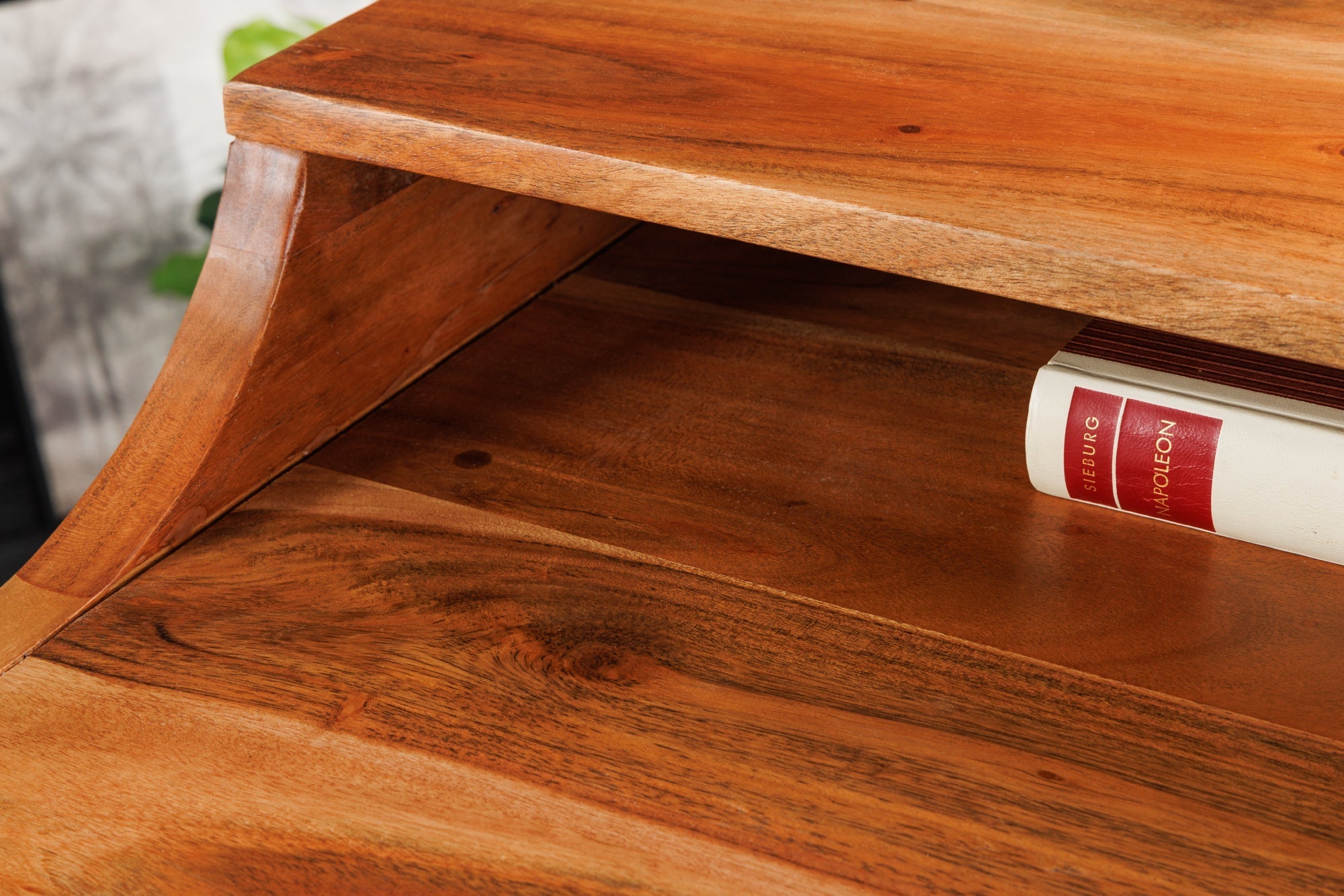 Secrétaire massif MONSOON 100cm bureau en bois d’acacia naturel