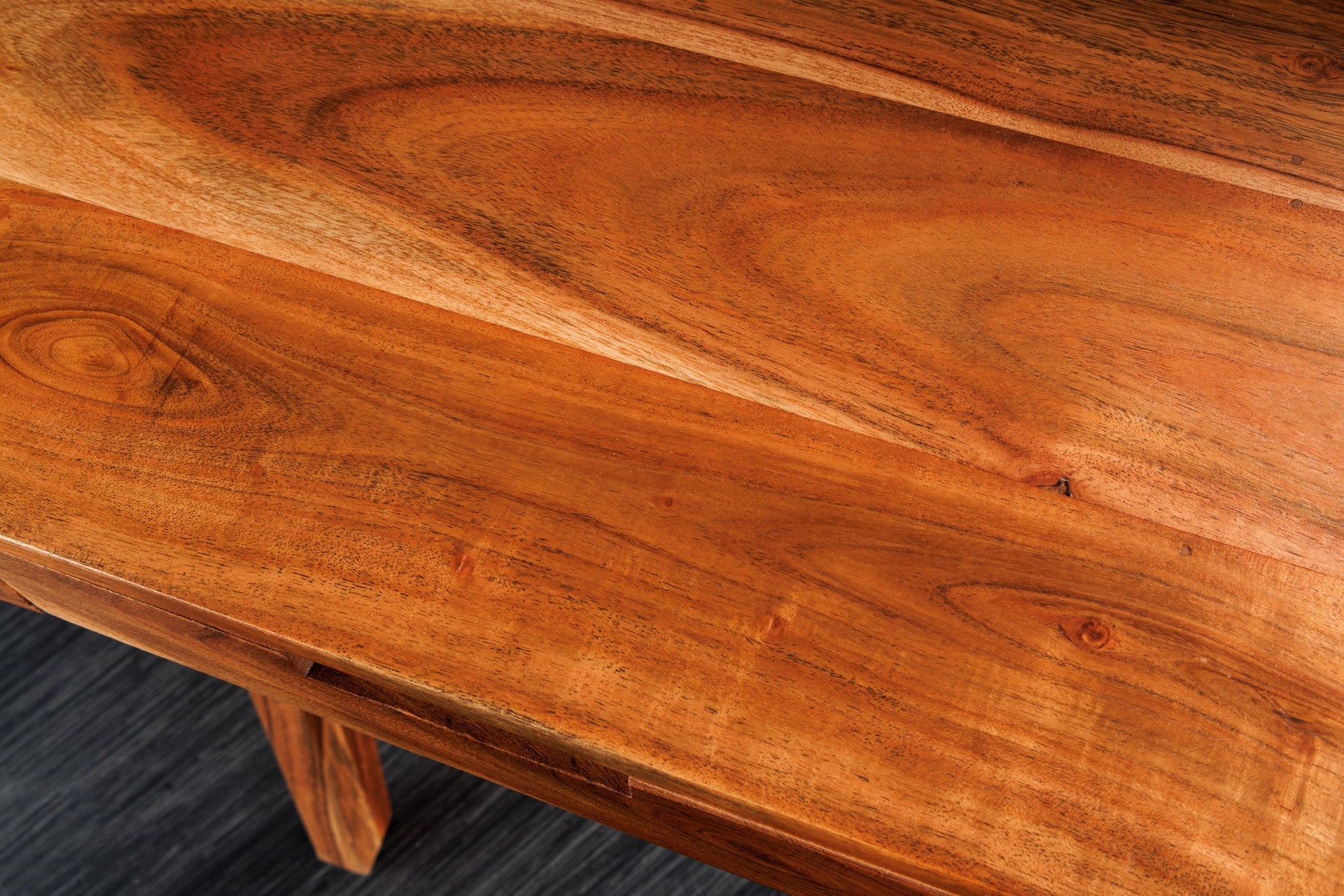 Secrétaire massif MONSOON 100cm bureau en bois d’acacia naturel