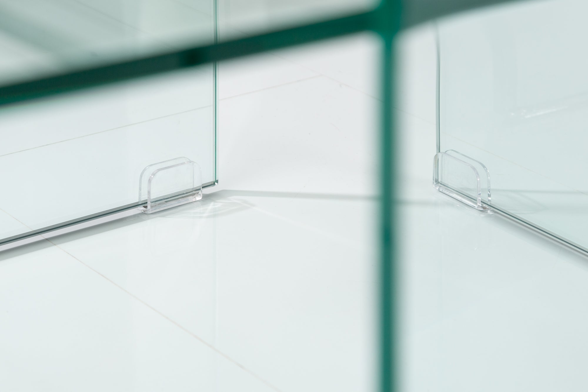 Set de 2 tables basses en verre de haute qualité FANTOME 100cm transparent