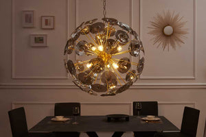 Suspension design moderne INFINITY HOME 65cm verre doré suspension
