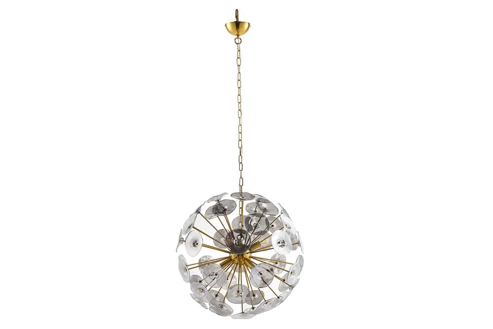 Suspension design moderne INFINITY HOME 65cm verre doré suspension