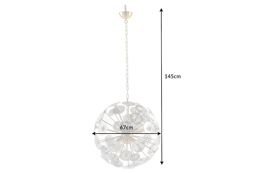 Suspension design moderne INFINITY HOME 65cm verre doré suspension