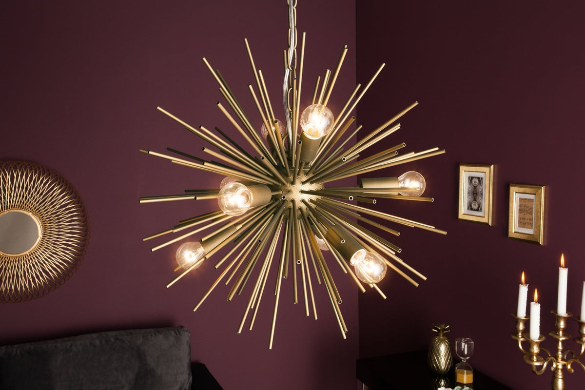 Suspension élégante SUNLIGHT 50 cm dorée mate