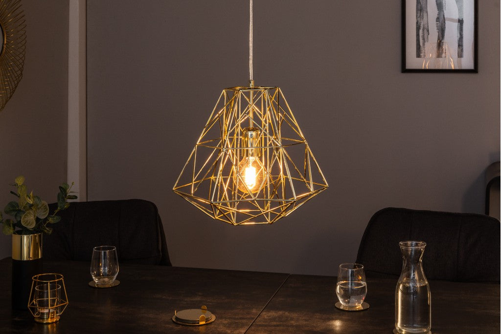 Suspension filigrane CAGE S or Design industriel