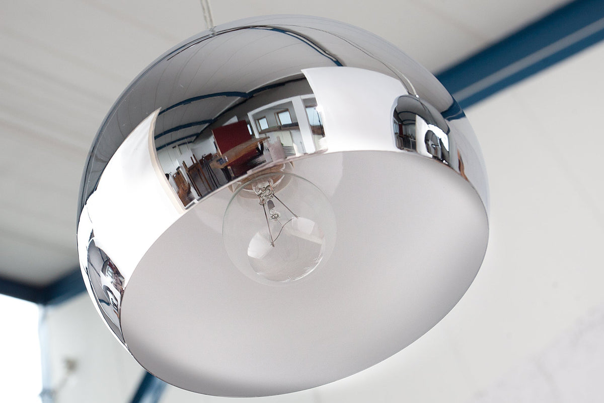 Suspension moderne 3 pièces CHROMAGON boule chromée