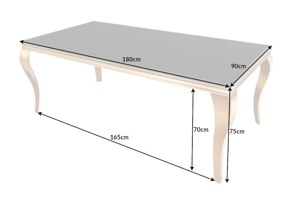 mesa de comedor-elegante-y-moderno-estilo-barroco,-180-cm,-tapa-de-cristal-opal,-acero inoxidable-negro-y-dorado_42309 (inv)