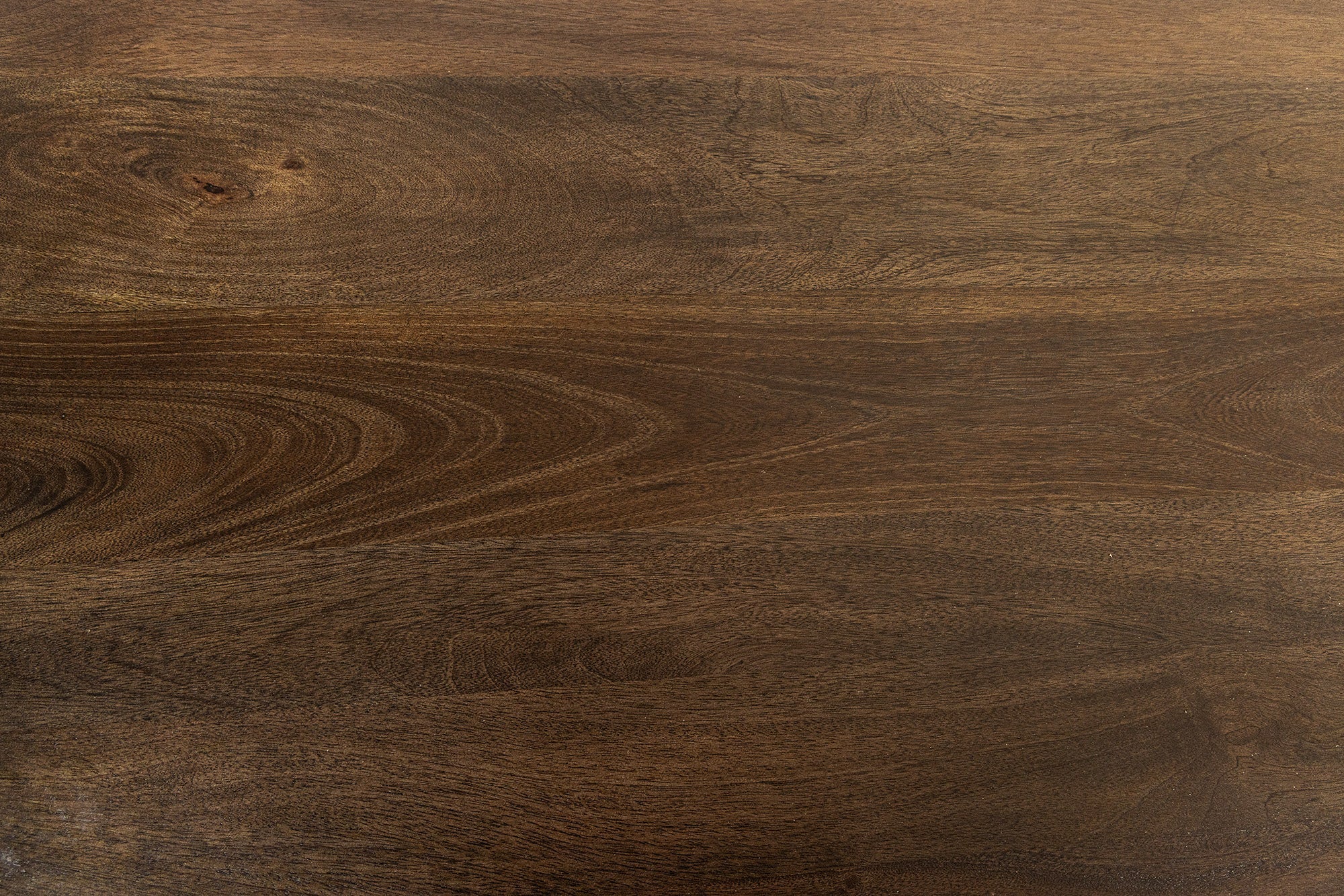 GRAND Mesa de comedor con patas en forma de barco de madera de mango marrón oscuro de 200 cm