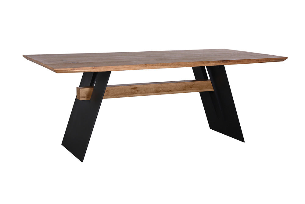 GRAND OAK Mesa de comedor de 240 cm de diseño en roble silvestre natural macizo