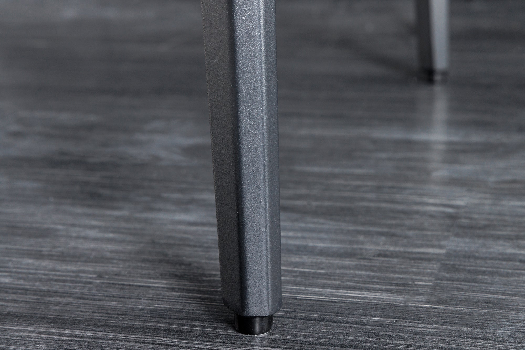 Mesa de comedor de diseño MILANO 180cm cerámica mármol gris patas de metal negro